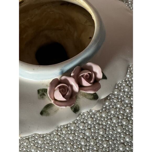 Vintage Lefton White 2900 Lady Head vase, Brimmed Hat No Foil - Picture 14 of 15